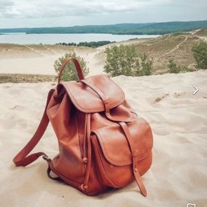Madewell Brown Leather Backpack BEAUTIFUL PATINA